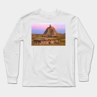 Landscape Showing Erosional Features With Grassland Badlands National Park Long Sleeve T-Shirt